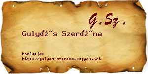 Gulyás Szeréna névjegykártya